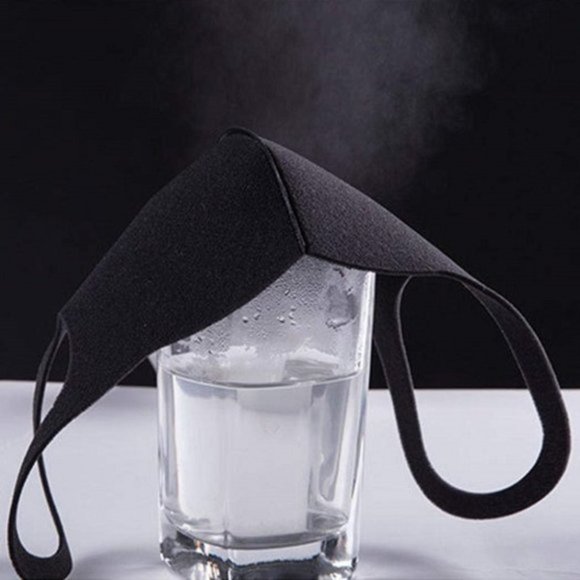 6Pk New Black Stretchy Washable Face Masks - Picture 3 of 4